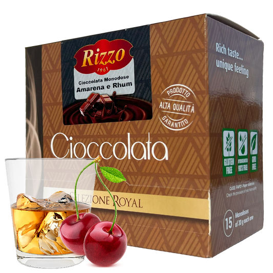 Hot Chocolate with Cherry and Rum Flavor