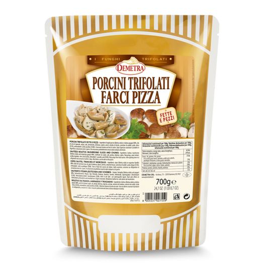 Sautierte Steinpilzscheiben Und ‑Stücke “Farci Pizza“