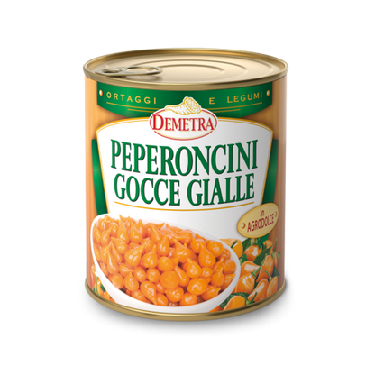 Gelbe Peperoni-Tropfen Süss-Sauer