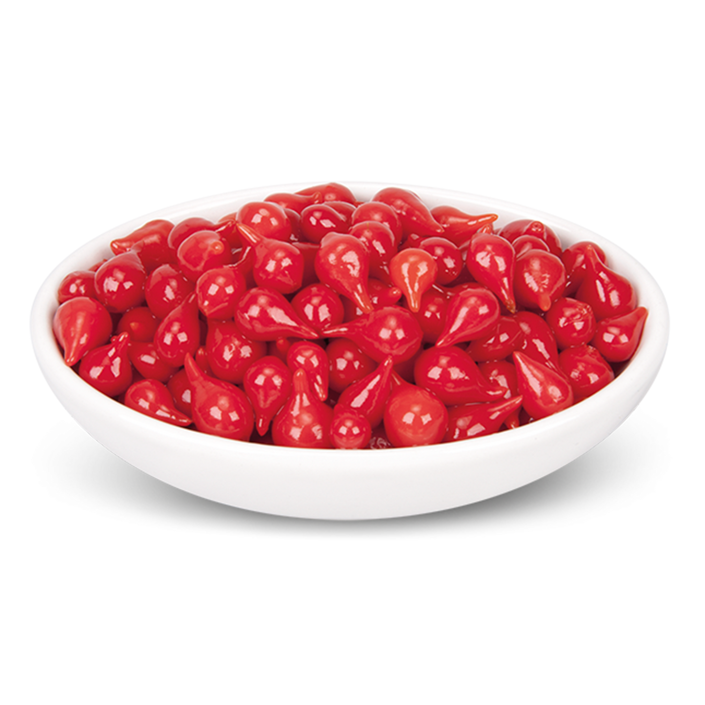 Rote Peperoni-Tropfen Süss-Sauer